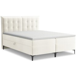 Makamii Krem boxspring krevet s prostorom za odlaganje 160x200 cm Mikana – Cene