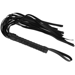 Intense Fetish Vegan Leather Flogger Black Cene