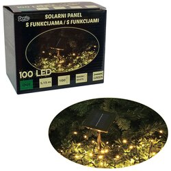 100% 100 LED solarni panel, 4,95m, na baterije, 8 funkcija Cene