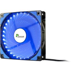 InterTech Fan Argus L-12025 BL, 120mm LED, Blue Cene