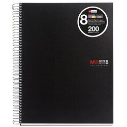 MiquelRius zvezek A5, črtast, 200-listni, 70g basic MR43007 črn Cene