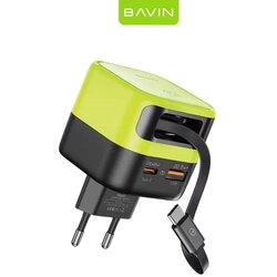 BAVIN PC2073Y retraktabilni kabal brzo punjenje 45W TYPE C zeleni Cene