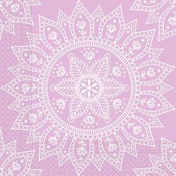 Procos Mandala ljubičasto-bijeli set papirnatih salveta – 2-slojni, 33x33 cm, 20 komada Cene