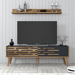 Hanah home valensiya 140 - walnut, anthracite walnutanthracite tv unit Cene