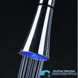  Suvremena LED kuhinjska ili kupaonska slavina s tušem | Univerzalna špina EYN 698 - Krom, LED glava - bez okruglog mlaza vode Cene
