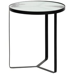 BePureHome Metalni pomoćni stolić sa staklenom pločom Fly, ⌀ 45 cm Cene