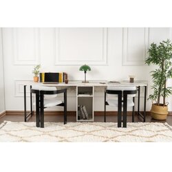 Hanah home twin study desk - freesia freesiablack study desk Cene