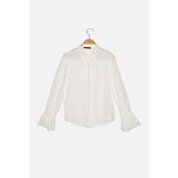 Trendyol Ecru Petite Sleeve Detailed Shirt Cene