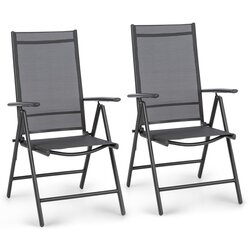 Blumfeldt London Lite, komplet 2 zložljivih stolov, 56,5 x 107 x 68 cm, ComfortMesh, aluminij Cene