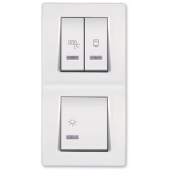 Aling Conel sklopka za kupatilo indikatorska 1x10+2x16A 250V~ vertikalna bela Cene