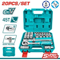 Total 20-dijelni set alata nasadnih ključeva 1/2 BIG 3,1kg/ INDUSTRIAL (THT121201) Cene