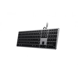 Satechi slim W3 usb-c backlit wired keyboard - us - space grey Cene