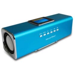 Music Man MA Display blau mini zvučnik AUX, FM radio, SD, prijenosni, USB plava (metalik) boja Cene