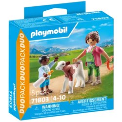 Playmobil Playmobil® DUOPACK Farmerova žena s djetetom i teletom 71803 Cene