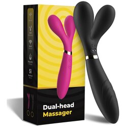 Armony Y-Wand Massager & Vibrator Double Head Black Cene