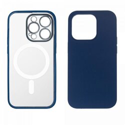 Just In Case 2u1 transparentna/plava - zaštitna maska za iphone 14 pro Cene