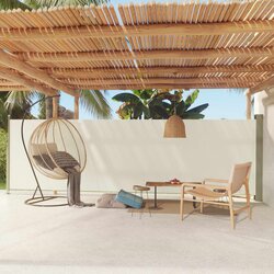 vidaXL Uvlačiva bočna tenda za terasu 160 x 600 cm krem Cijene