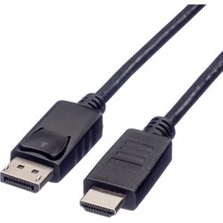 Roline displayport / hdmi adapterski kabel displayport vtič\, hdmi-a vtič 3.00 m črna 11.04.5782 zaščiten displayport kabel, (20415267) Cene