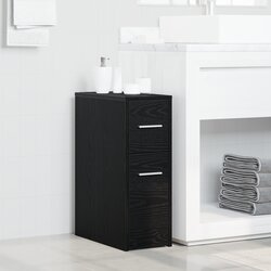 vidaXL Tanki ormar za kupaonicu Crni hrast 22 x 44 x 61.5 cm Iverica Cijene
