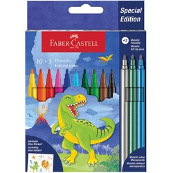 Flomaster ŠKOLSKI 10 PLUS 3BOJE DINO FABER CASTELL 554214 BLISTER Cene