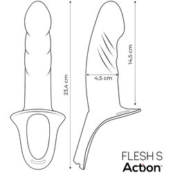 Action Akcijski StrapOn S - pritrditveni, votli dildo (naravno) Cene