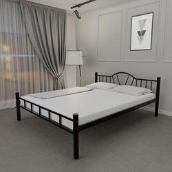 Hanah home K25 - black (150 x 200) black double bedstead Cene