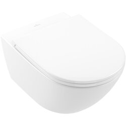 Villeroy Boch 4670T9R1 Universo Combi-Pack CeramicPlus TwistFlush viseča brezrobna WC školjka z WC desko s počasnim zapiranjem Cene