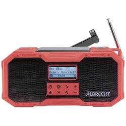 Albrecht DR 112 vanjski radio DAB+ (1012), UKW (1014) radio za hitne slučajeve, USB, Bluetooth® funkcija punjenja baterije, ručna obrtaljka, solarni panel, zaštićeno protiv prskanja, otporan na ud... Cene