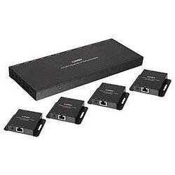 Lindy 70m Cat.6 4 Port HDMI 4K30 and IR Splitter Extender with Loop Out Cene