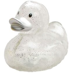 Lilalu patkica - glitter silver - rubber duck Cene