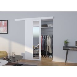 ADRK Klizna zidna vrata s ogledalom MALTA 76 cm - BIJELA Cijene