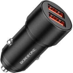 Borofone Auto Punjač USB BZ19B Wisdom 36W dual port QC3.0 2xUSB car black Cene
