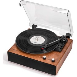 Retro drveni gramofon sa integrisanim zvučnicima i poklopcem GM-12BT Cene