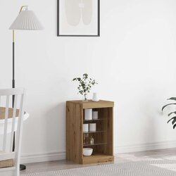  Sideboard s LED svjetlima u umjetničkom hrastu 41x37x67 cm Cijene