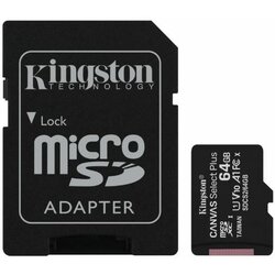 Kingston memorijska kartica A1 MicroSDXC 64GB 100R class 10 SDCS2/64GB + adapter Cene