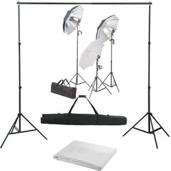  Fotografski studijski komplet s svetilkami in ozadjem, (5000288498) Cene