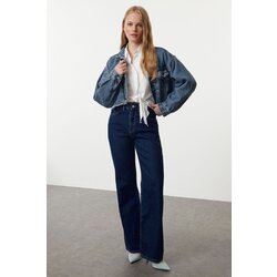 Trendyol Dark Blue High Waist Wide Leg Jeans Cijene