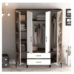 Hanah home garderober kumsal ptp walnut white Cene