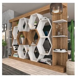 Hanah home polica za knjige sueno white walnut Cene