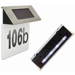INOX LED solarni kućni broj na ploči 17cm Cene