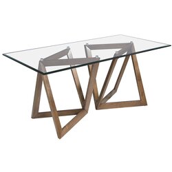 Angel Cerdá Jedilna miza iz kaljenega stekla in orehovega lesa, (20591875) Cene