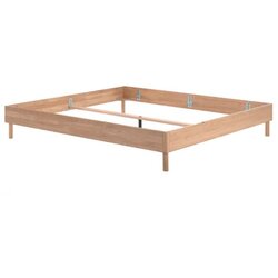 Vipack Zakonska postelja iz masivnega hrasta brez vzglavja brez letvenega dna 180x200 cm v naravni barvi Forrest – Cene
