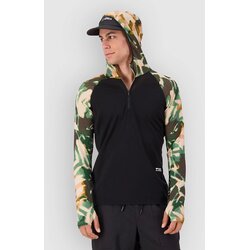 Mons Royale Temple Merino Long Sleeve Hood Funkcijska srajca bush camo / black Cene