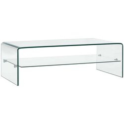 Stolić za kavu prozirni 98 x 45 x 31 cm od kaljenog stakla Cijene