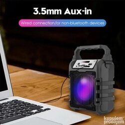 RGB prenosivi bluetooth zvučnik sa led svetlom i fm radijom Cene