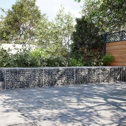 vidaXL Gabionska košara s poklopcem 1000x100x50 cm pocinčano željezo Cijene