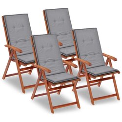  Jastuci za vrtne stolice 4 kom sivi 120 x 50 x 3 cm od tkanine Cijene