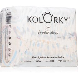 Kolorky Day Rain&Rainbow ekološke plenice za enkratno uporabo velikost S 3-6 Kg 25 kos Cene