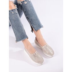 SHELOVET leather openwork shoes Cene