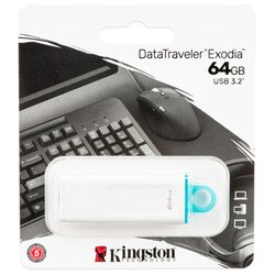 Kingston Technology Europe Co LLP USB Memory stick Kingston FD 64GB USB3.2 White KC-U2G64-5R Cene